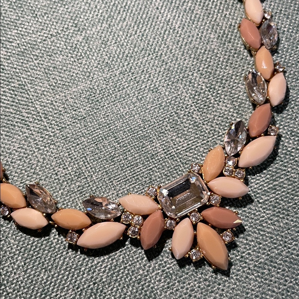 Rhinestone Cluster Flower Statement Necklace - image 6